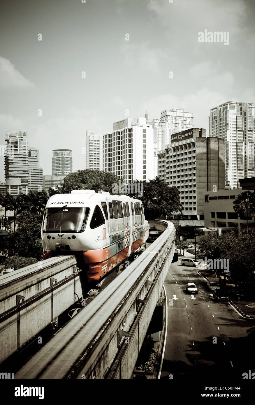 Monorail, Kuala Lumpur, Malaysia, Southeast Asia, Asia Stock Photo