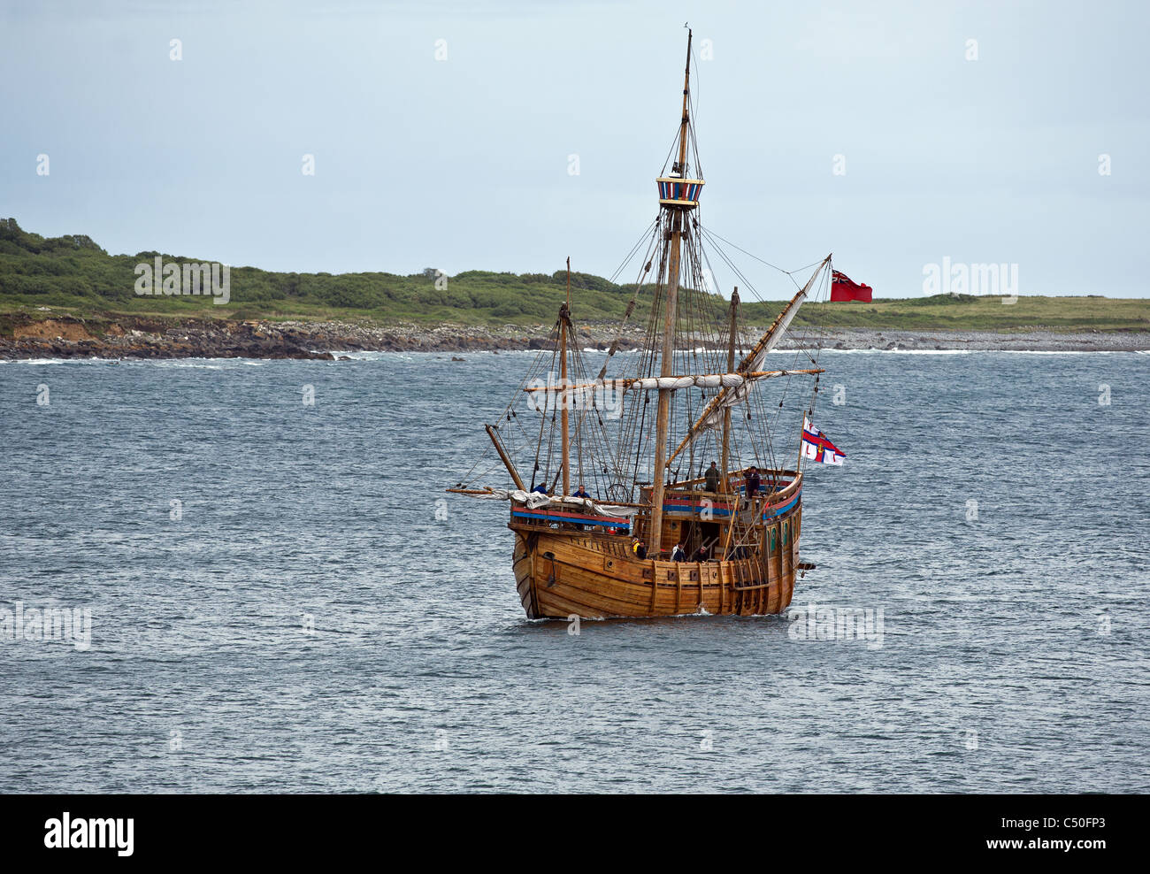 The Matthew, a replica of John Cabot's ship Stock Photo