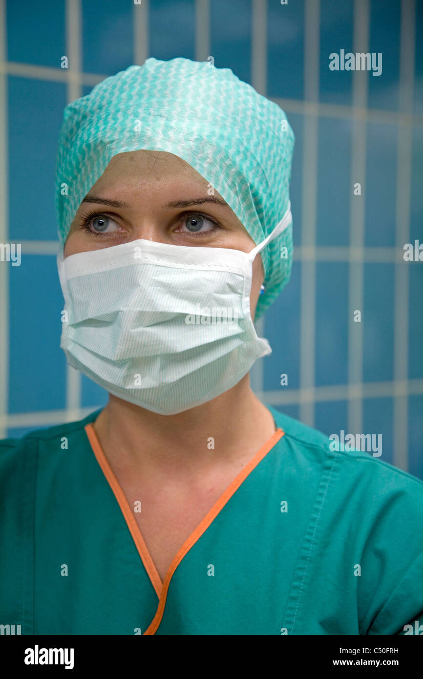 A surgical nurse, Essen, Germany Stock Photo