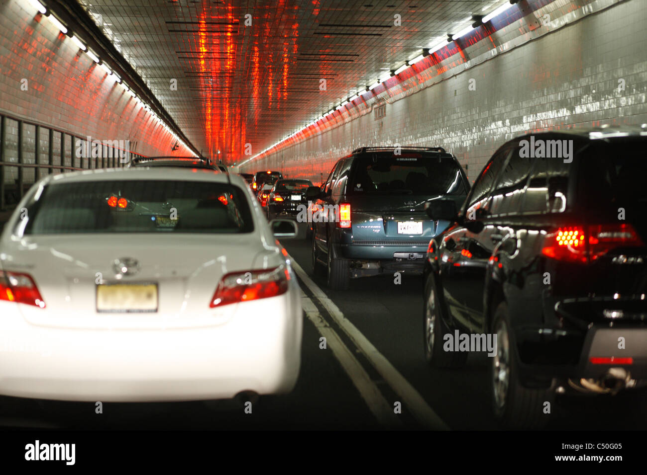 Cars in the Lincoln Tunnel, New York City, USA Stock Photo Alamy