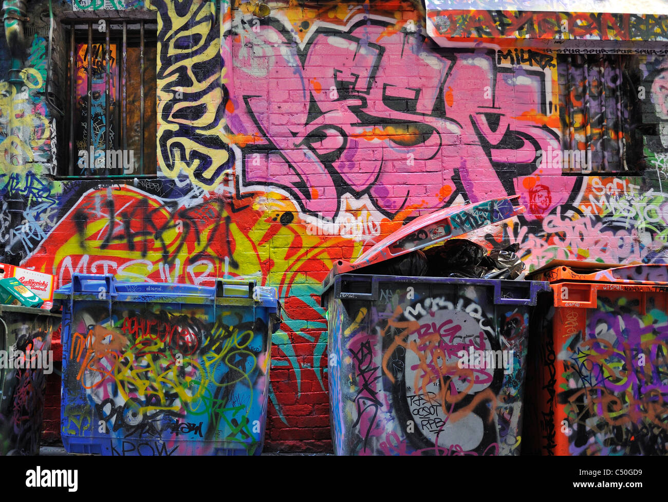 Graffiti Art in Melbourne Central Business District Stock Photo