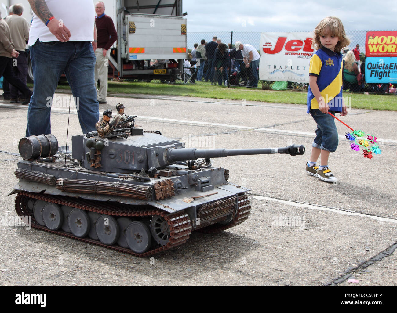 Radio controlled model German second world war tank. Stock Photo