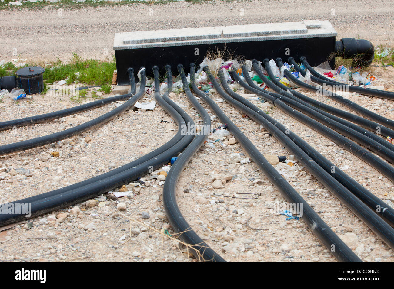 Bio Methane being captured from a landfill site in Alicante, Costa