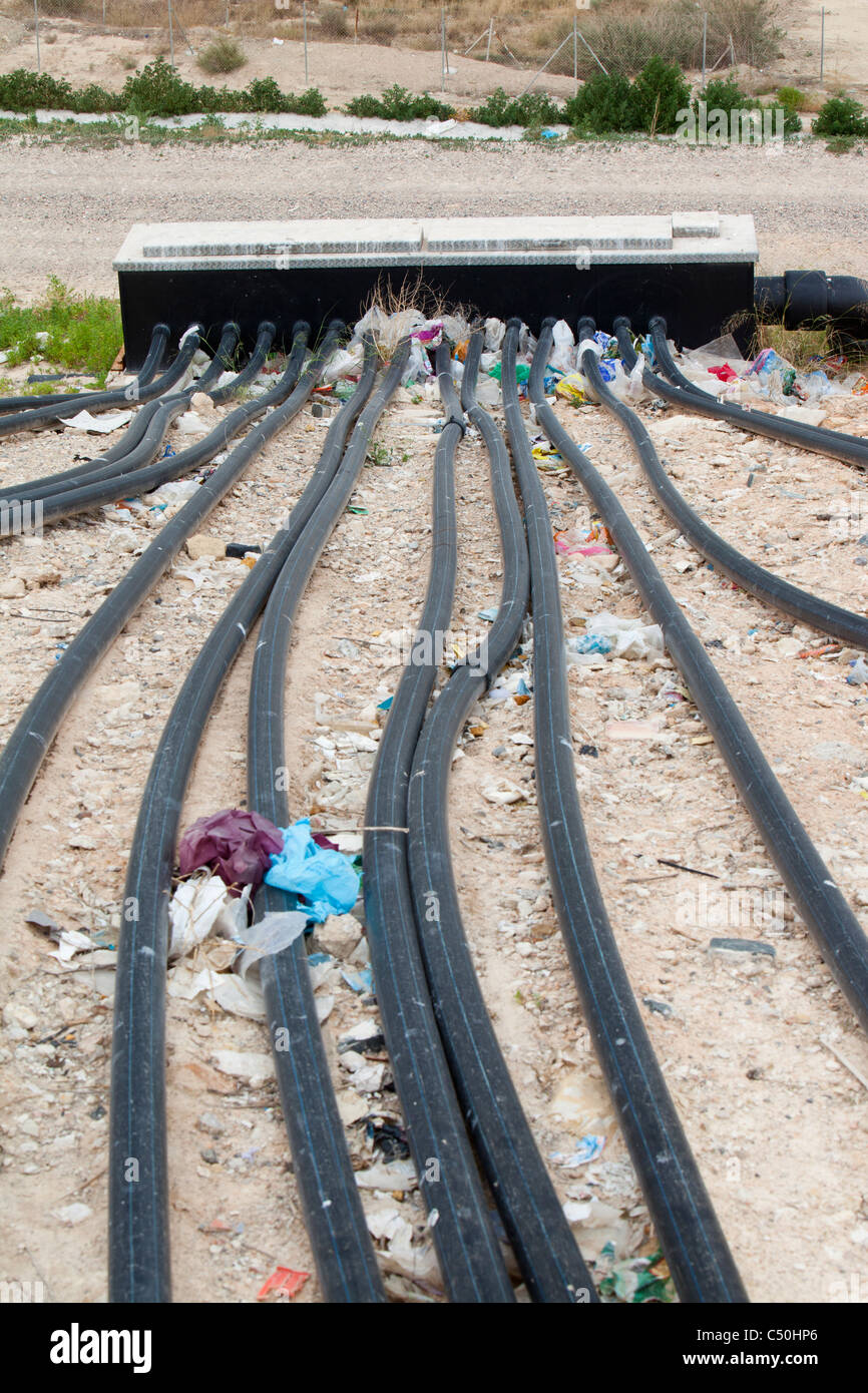 Bio Methane being captured from a landfill site in Alicante, Costa