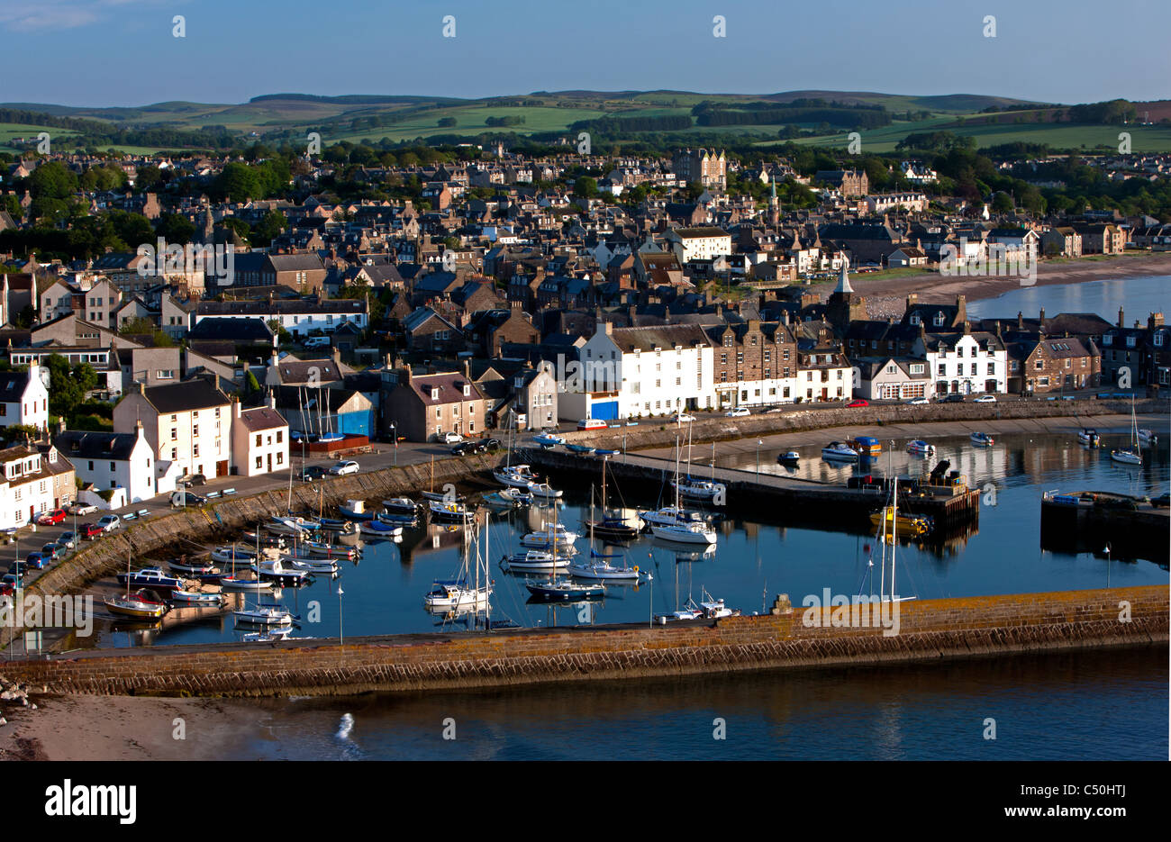 Looking down upon Stonehaven village and harbour, Aberdeenshire