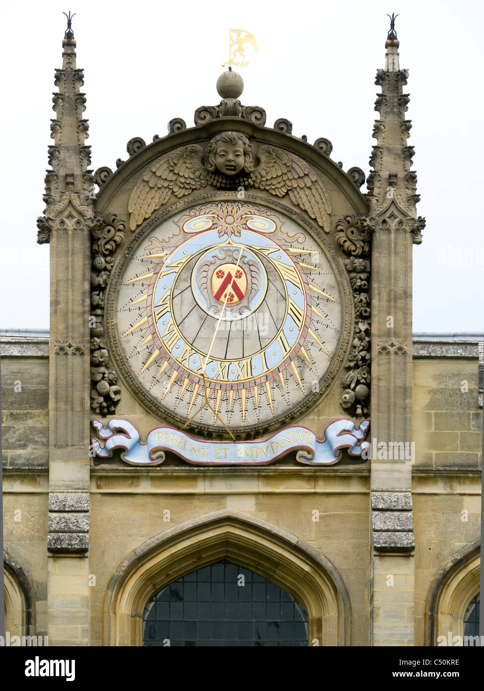 The sundial designed by Christopher Wren at All Souls College in Oxford Stock Photo Alamy