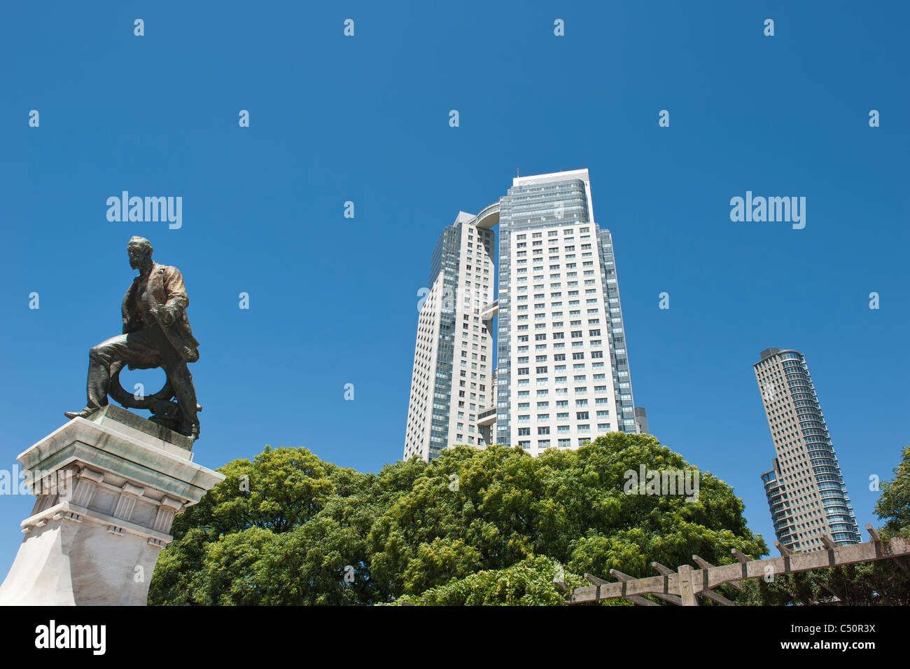 Monument to Luis Viale along the Costanera Sur river walk, Buenos Aires, Argentina Stock Photo