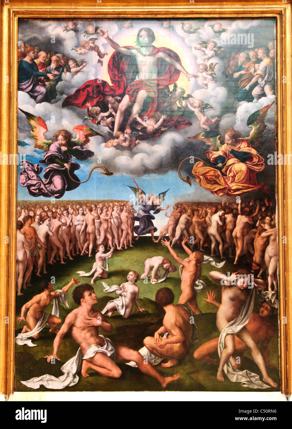 The Last Judgment, ca. 1520–25, by Joos van Cleve, Stock Photo