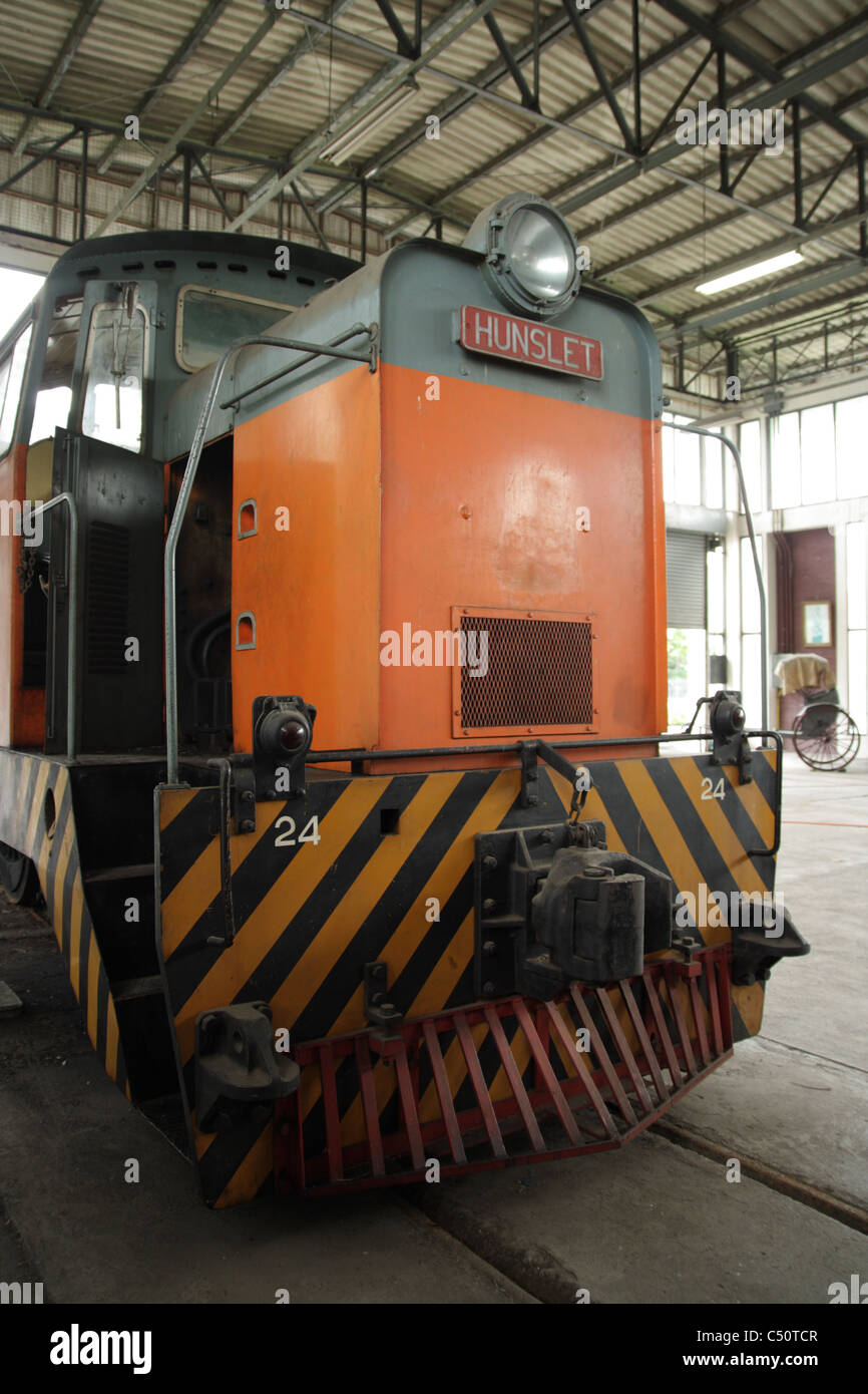 Hunslet diesel train Stock Photo
