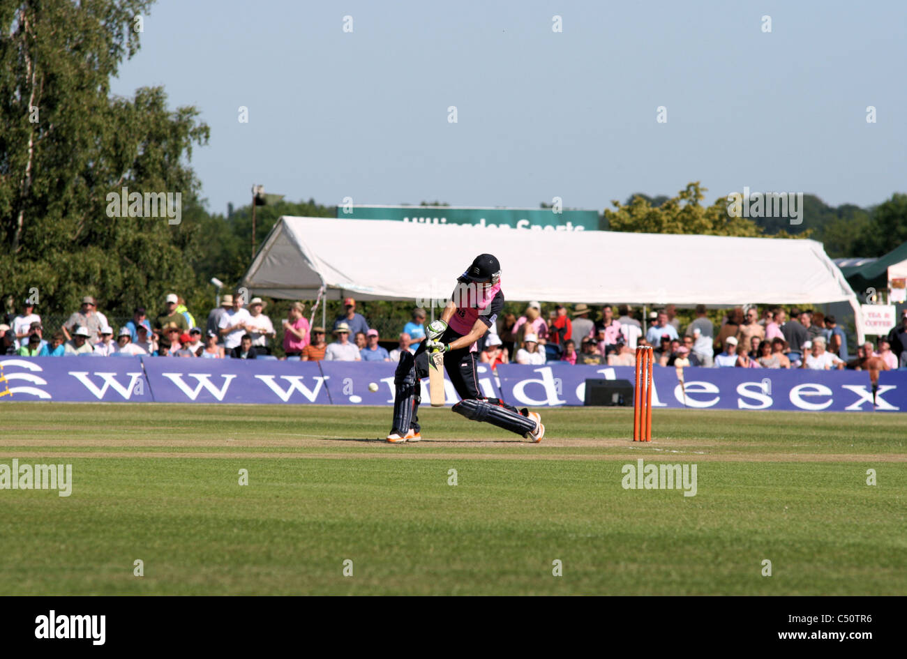 T20 twenty cricket Middlesex Panthers vs  Gloucestershire Gladiators at Uxbridge Stock Photo