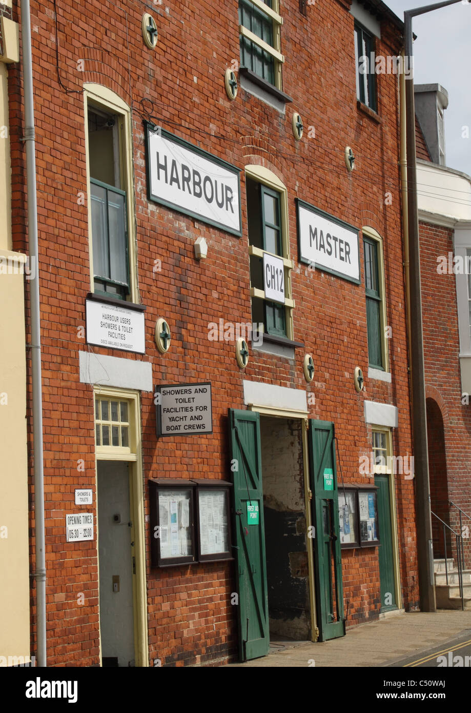 The Harbour Master's Office on the quayside of the outer harbour at