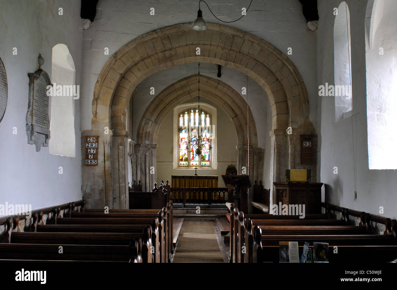 St. James the Great Church, Coln St. Dennis, Gloucestershire, England, UK Stock Photo