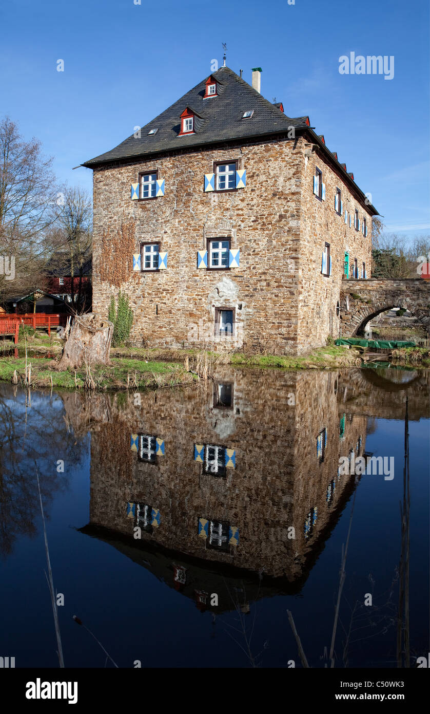 Burg Mauel castle, Windeck, North Rhine-Westphalia, Germany, Europe Stock Photo