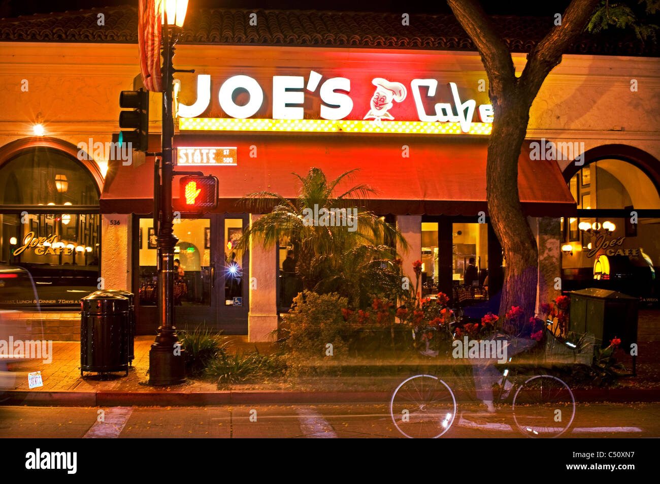 Exterior of Joe's café in Santa Barbara California Stock Photo Alamy