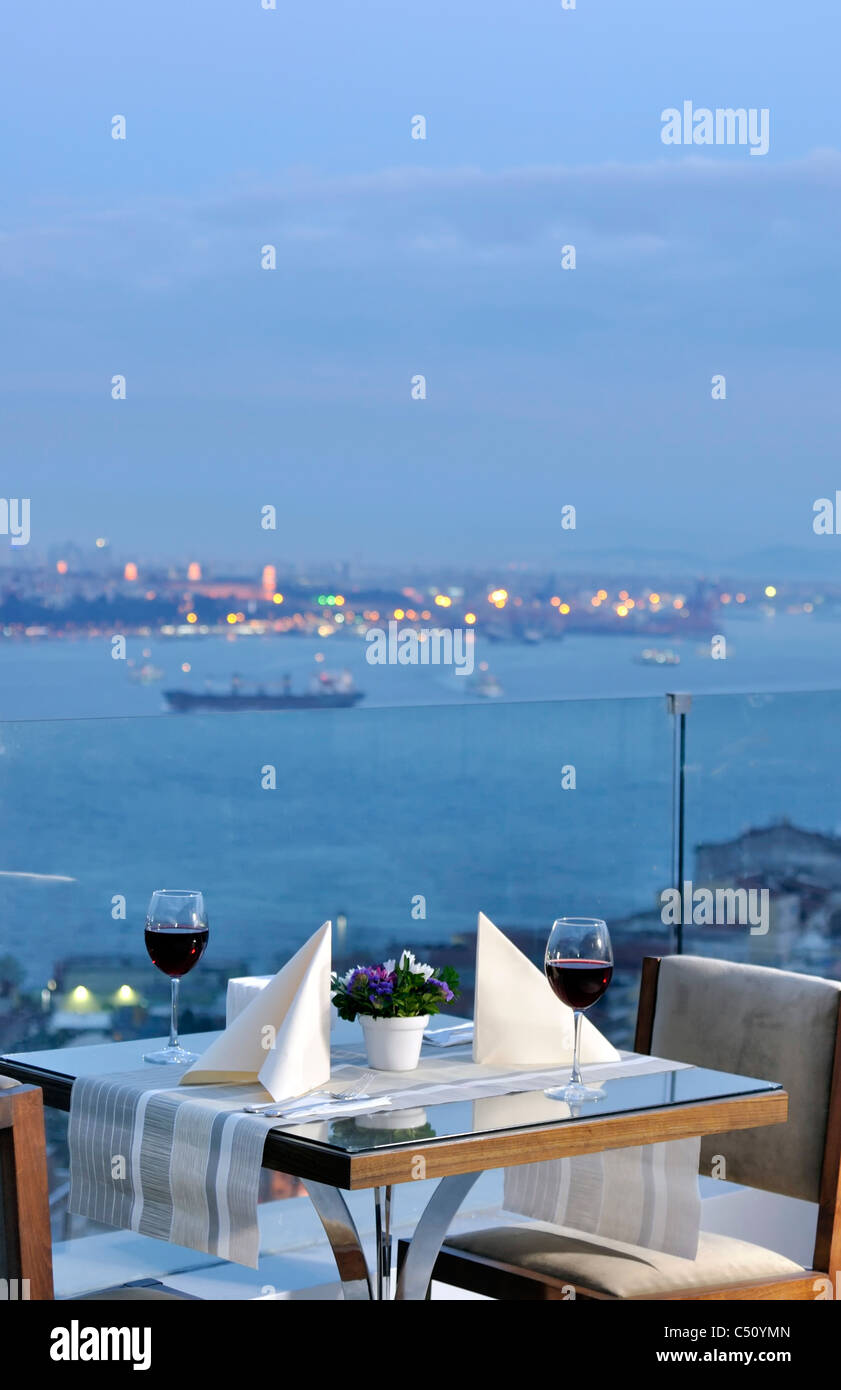 panoramic view of İIstanbul city and Bosphorus , from the penthouse of ... - Exquisite Penthouse Condos With Panoramic Views Of The Istanbul Skyline