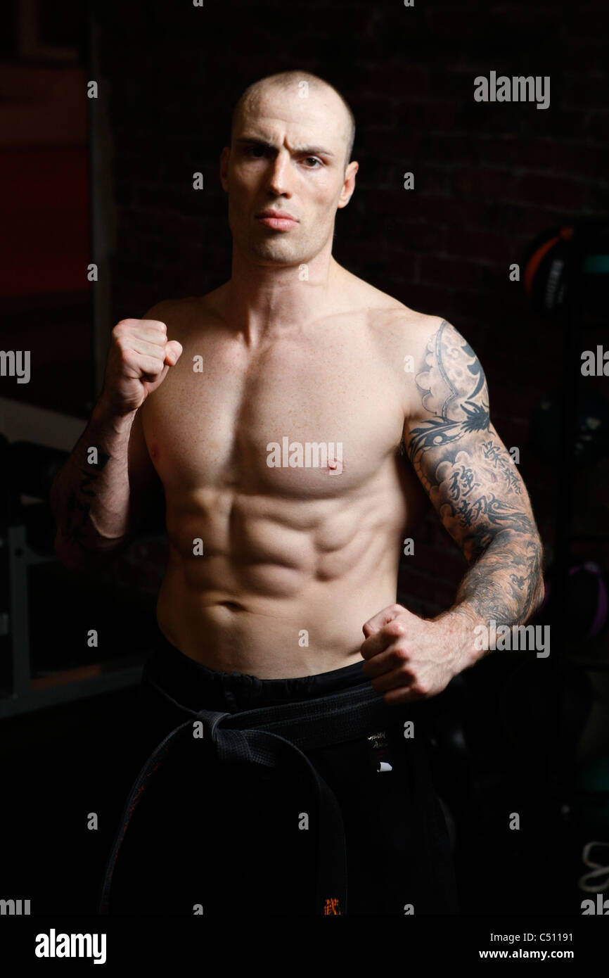 kick boxer training in a gym Stock Photo - Alamy