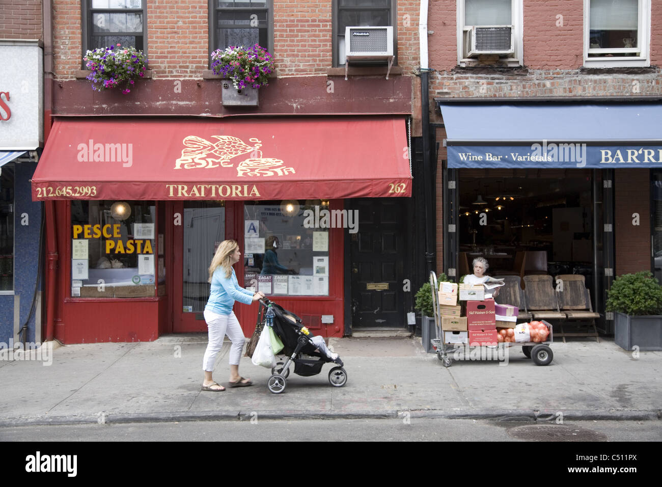 Many Italian Restaurants Can Be Found In Greenwich Village Along Bleeker Street In New York City Stock Photo Alamy