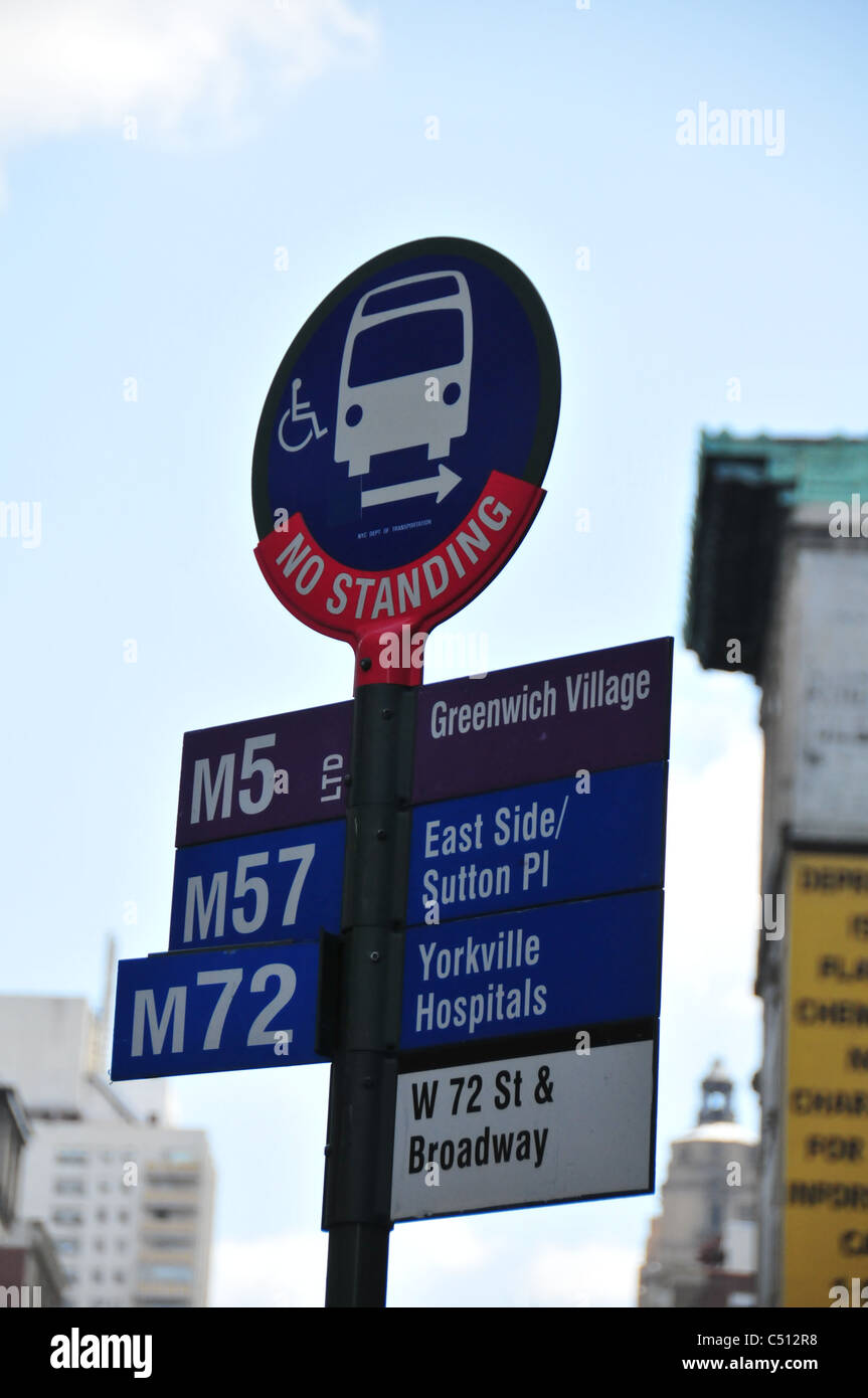 New York Street Signs and Directions Stock Photo Alamy