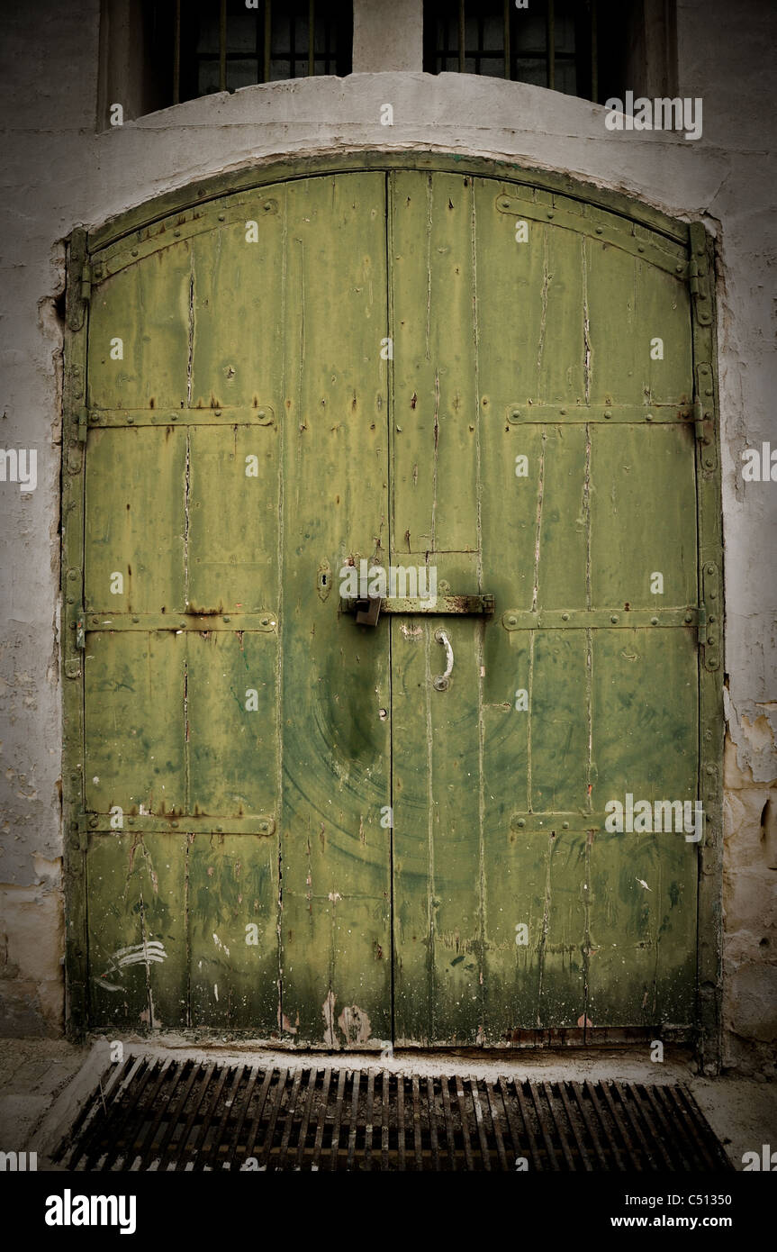 Green rustic door in Malta, Europe Stock Photo Alamy