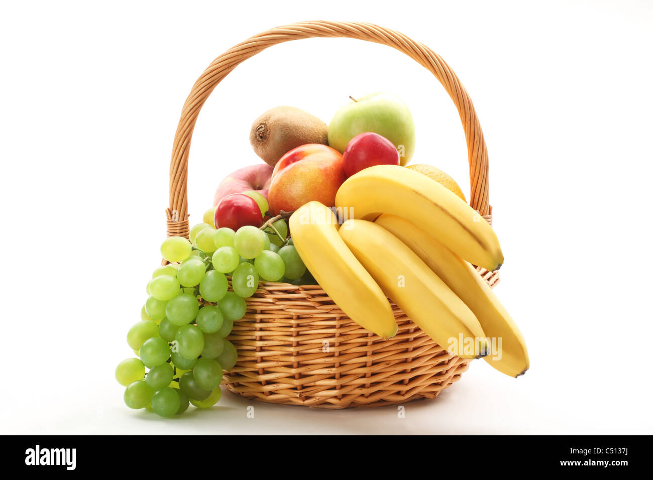 Fresh fruit in the basket Stock Photo
