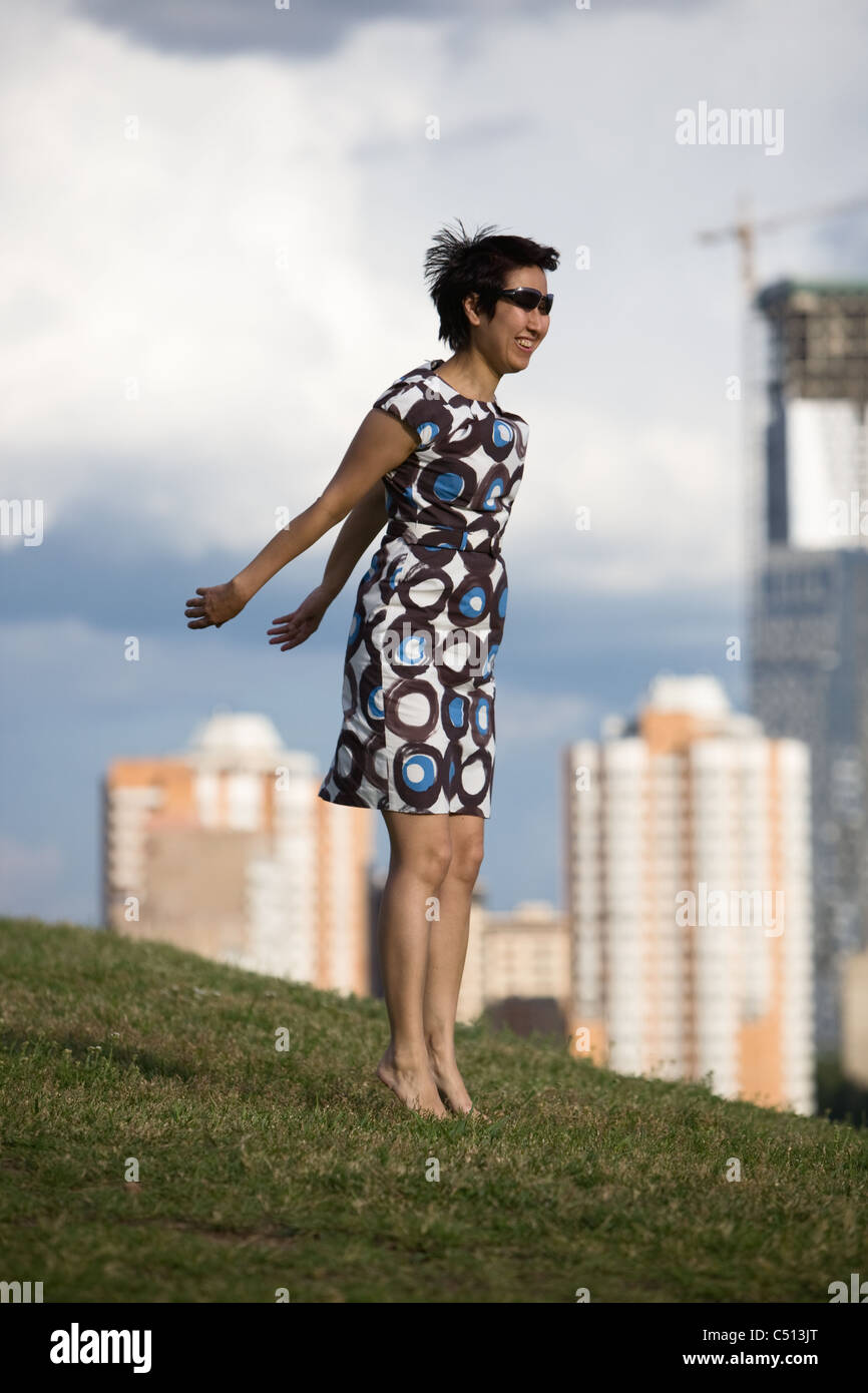 Asian mature woman barefoot hi-res stock photography and images - Alamy