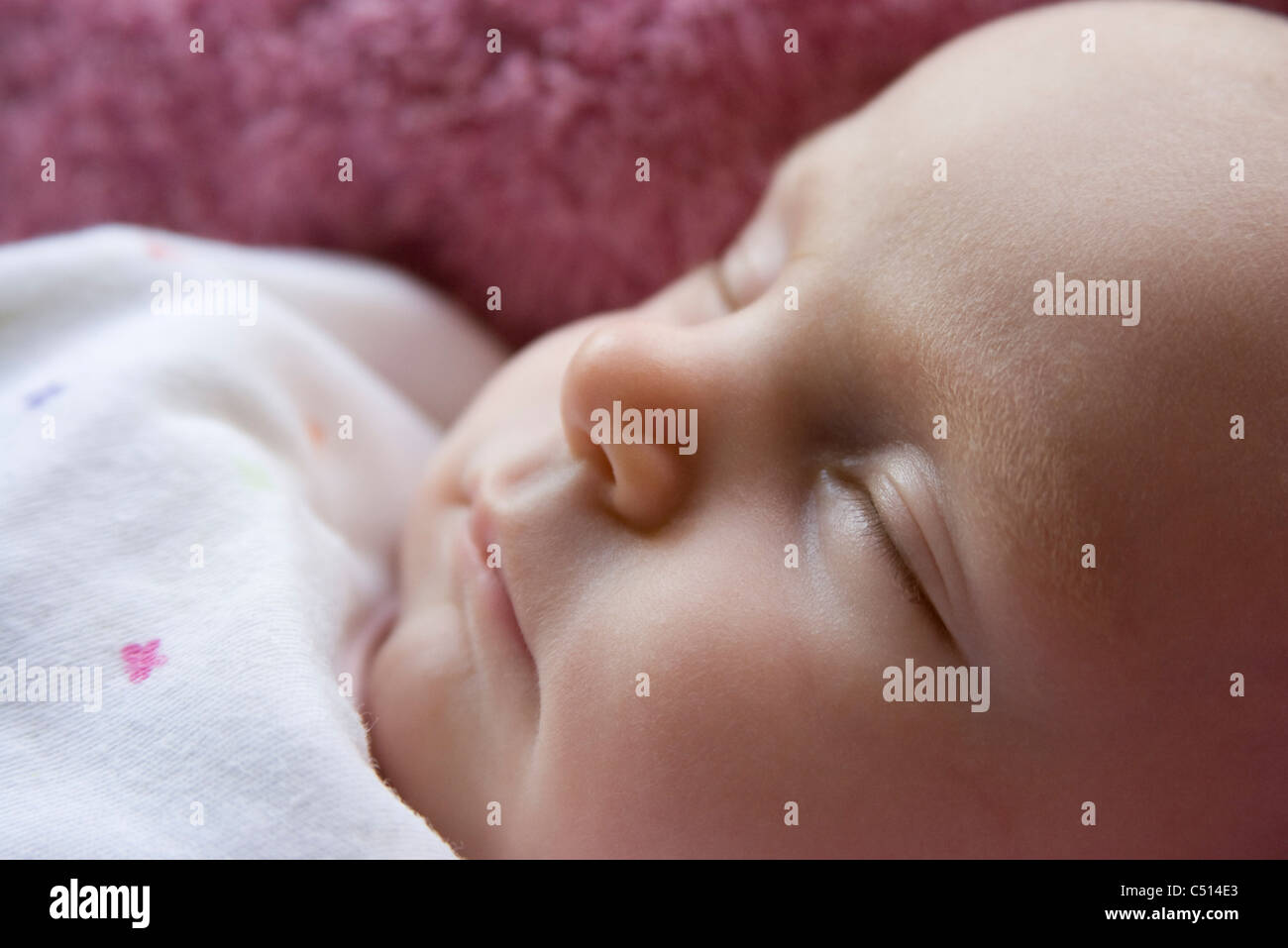 Sleeping baby, close-up Stock Photo