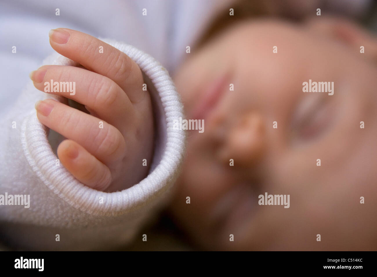 Baby's hand, close-up Stock Photo