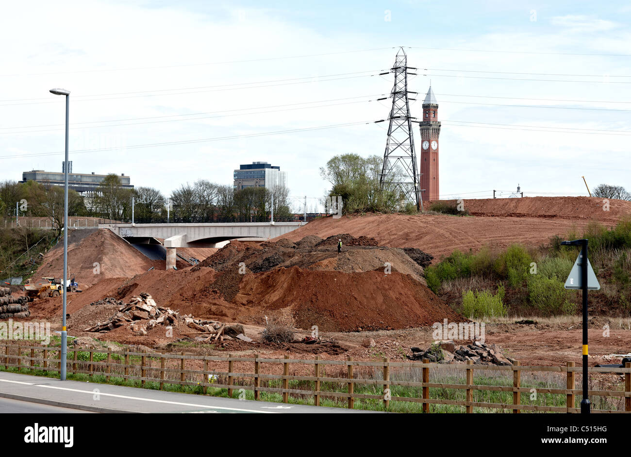 Construction and brownfield site in Selly Oak Birmingham, UK. The site