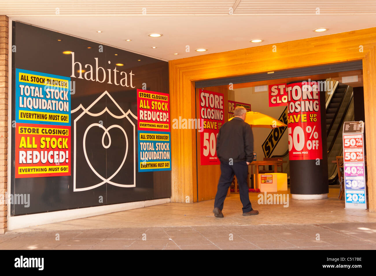 The closing down sale of the Habitat shop store in Norwich , Norfolk