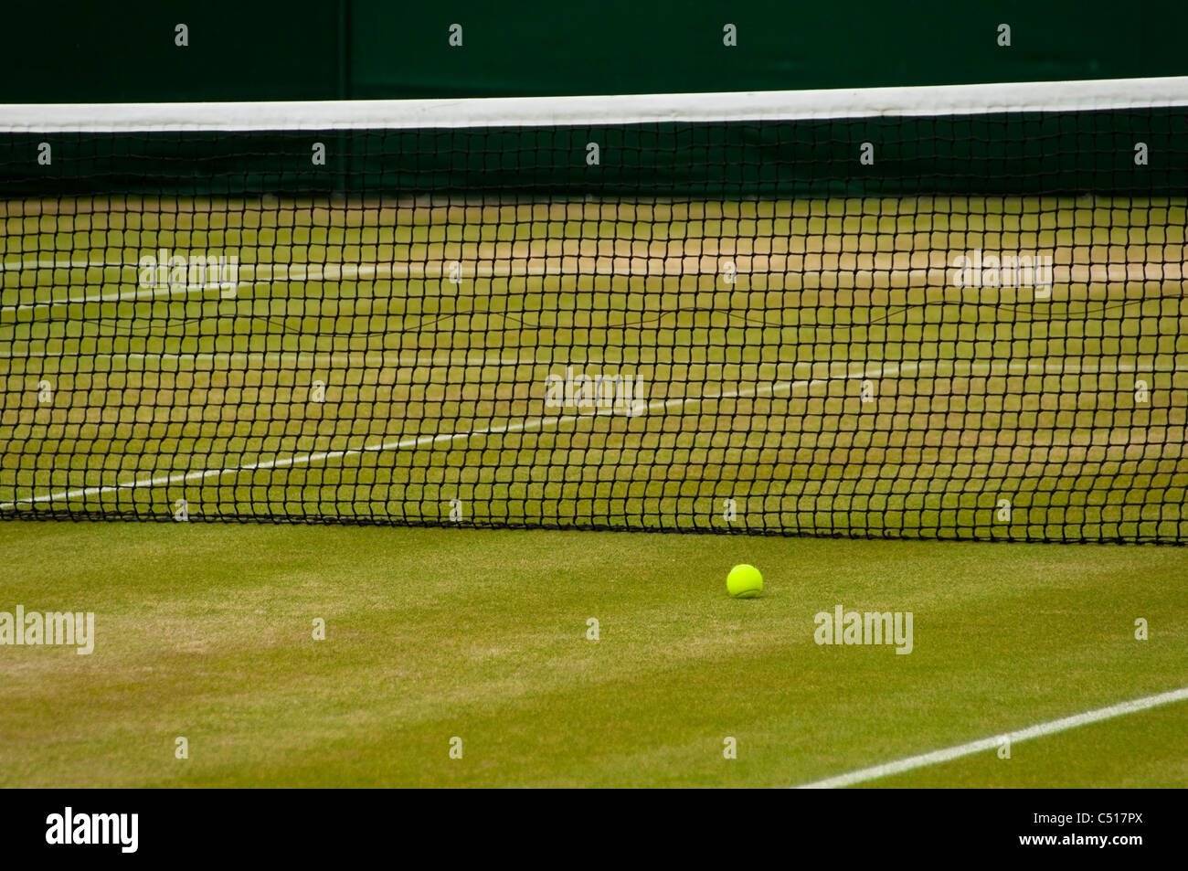 A Wimbledon tennis court Stock Photo