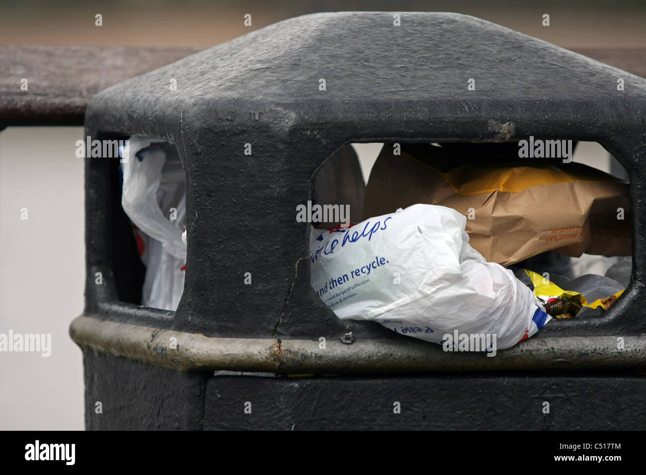 Full litter bin in hi-res stock photography and images - Alamy