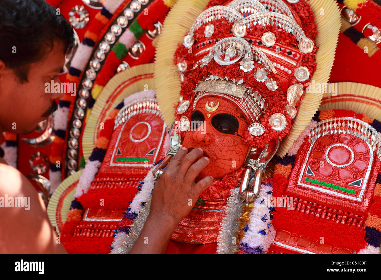 Theyyam-Makeup Stock Photo