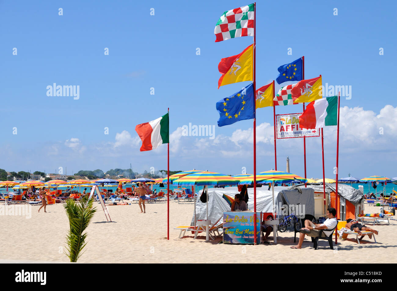 Beach of San Vito Lo Capo, Trapani, Sicily, Italy Stock Photo
