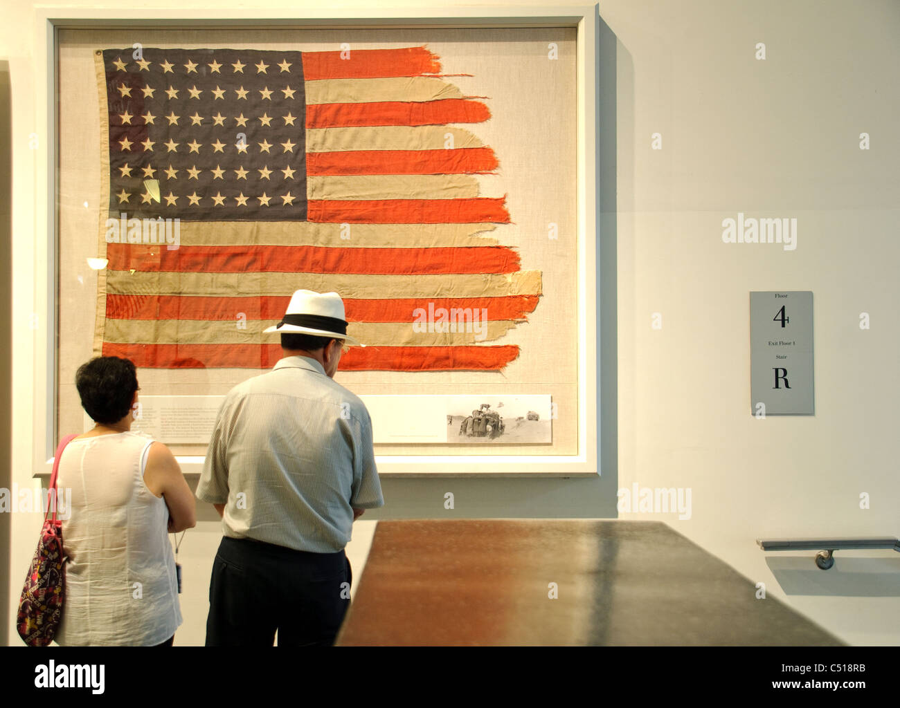 Gobi Flag, American Museum of Natural History, New York City,... Stock Photo