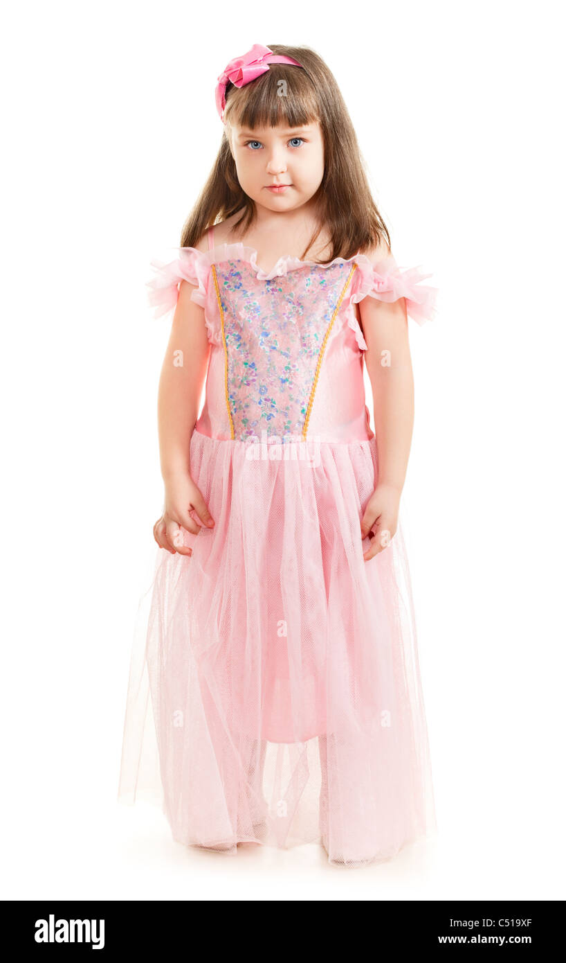 cute little girl isolated on white background Stock Photo - Alamy