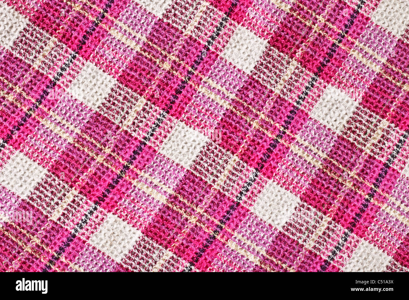 red and white grid pattern fabric texture Stock Photo Alamy