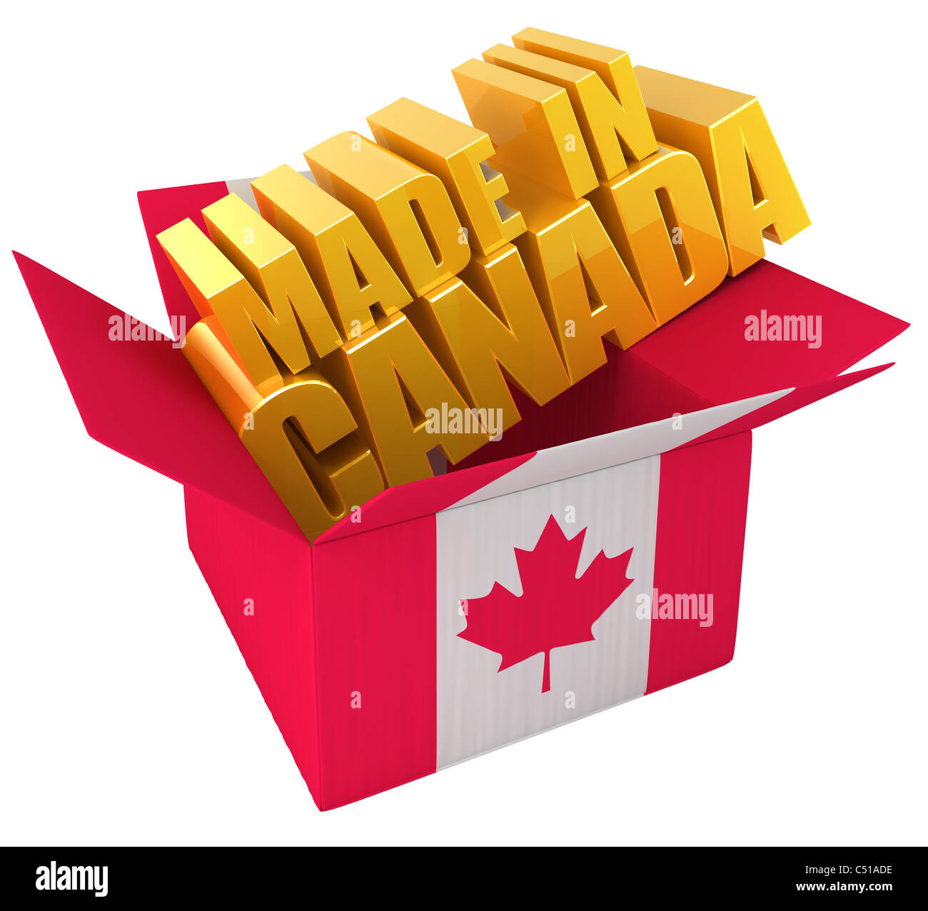 Made in Canada. 3d concept illustration isolated on white Stock Photo