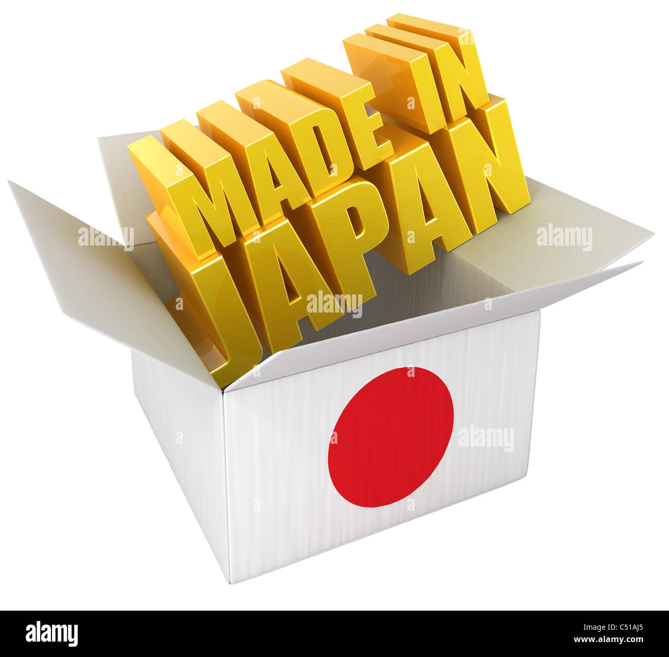 Made in Japan. 3d concept illustration isolated on white Stock Photo