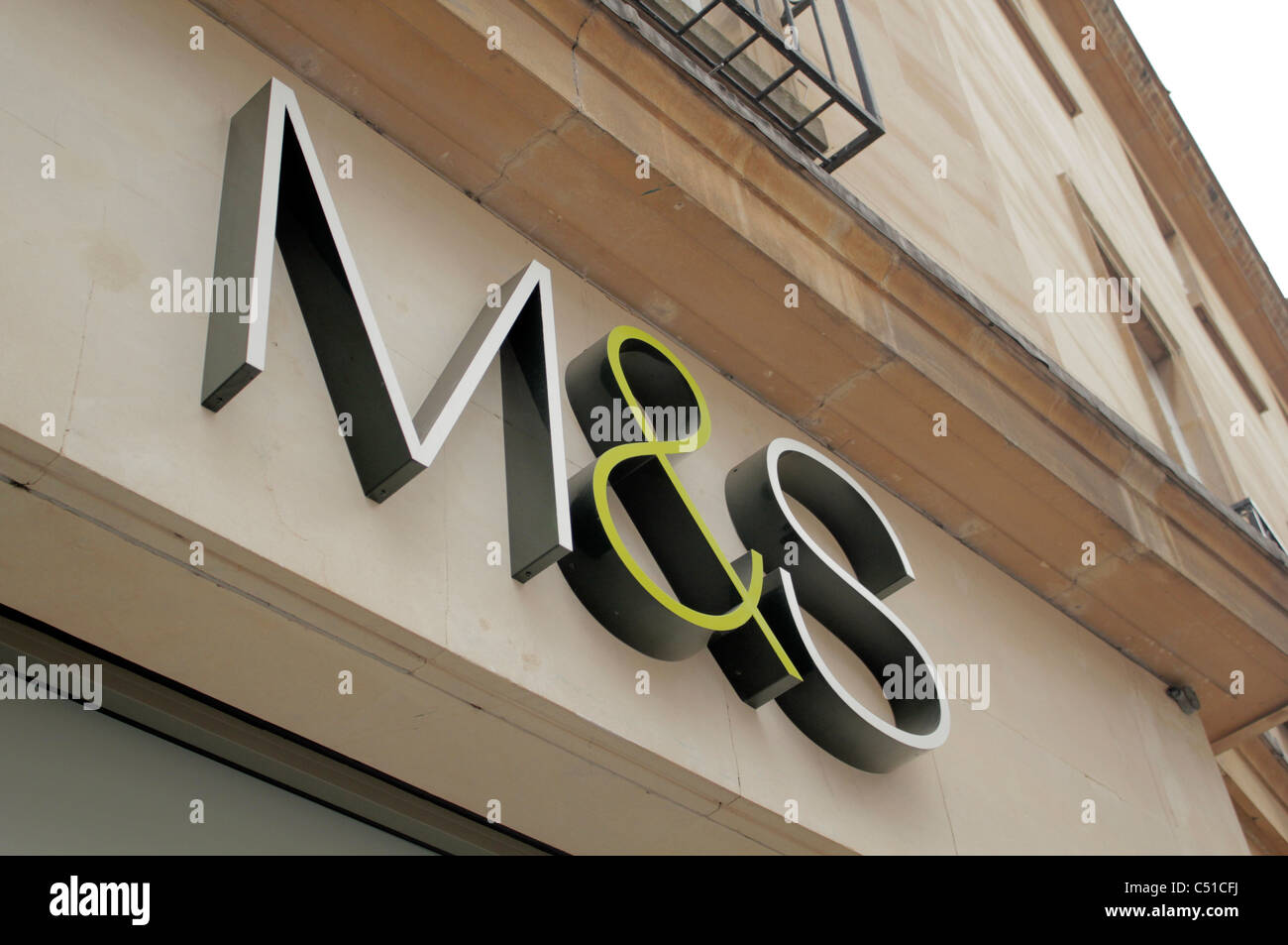 Marks and Spencer signage, Bath, UK Stock Photo Alamy