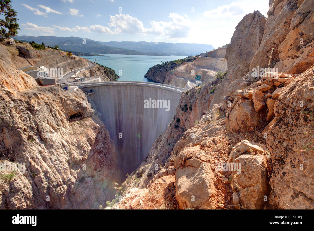 Ermenek Dam & Hydro power plant in south Turkey Stock Photo
