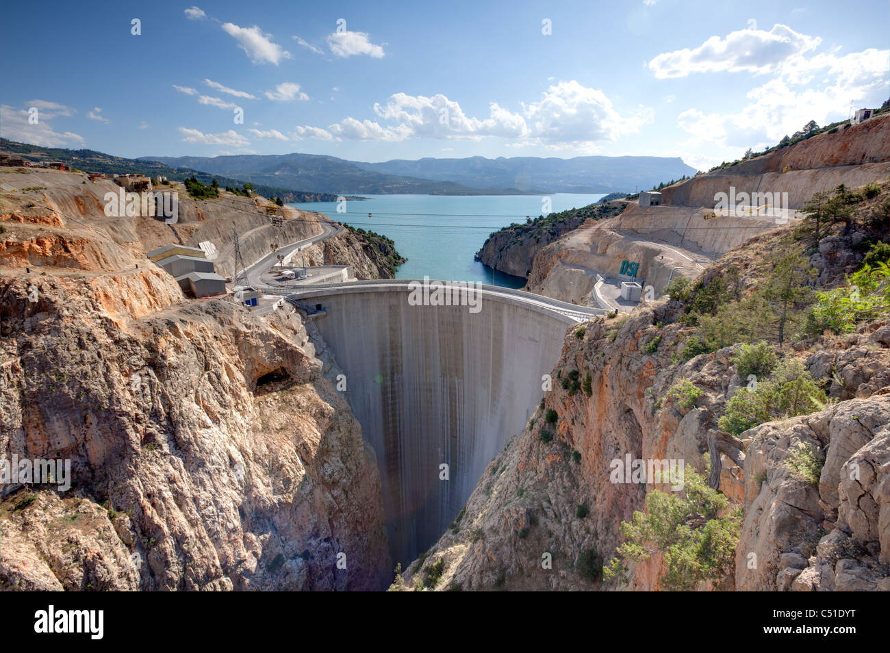 Ermenek Dam & Hydro power plant in south Turkey Stock Photo