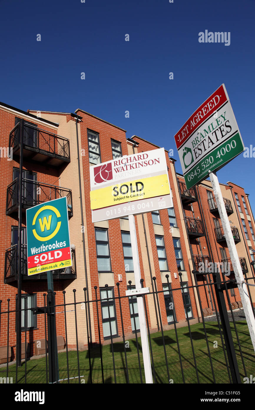Apartments sold and let in Nottingham, England, U.K Stock Photo Alamy