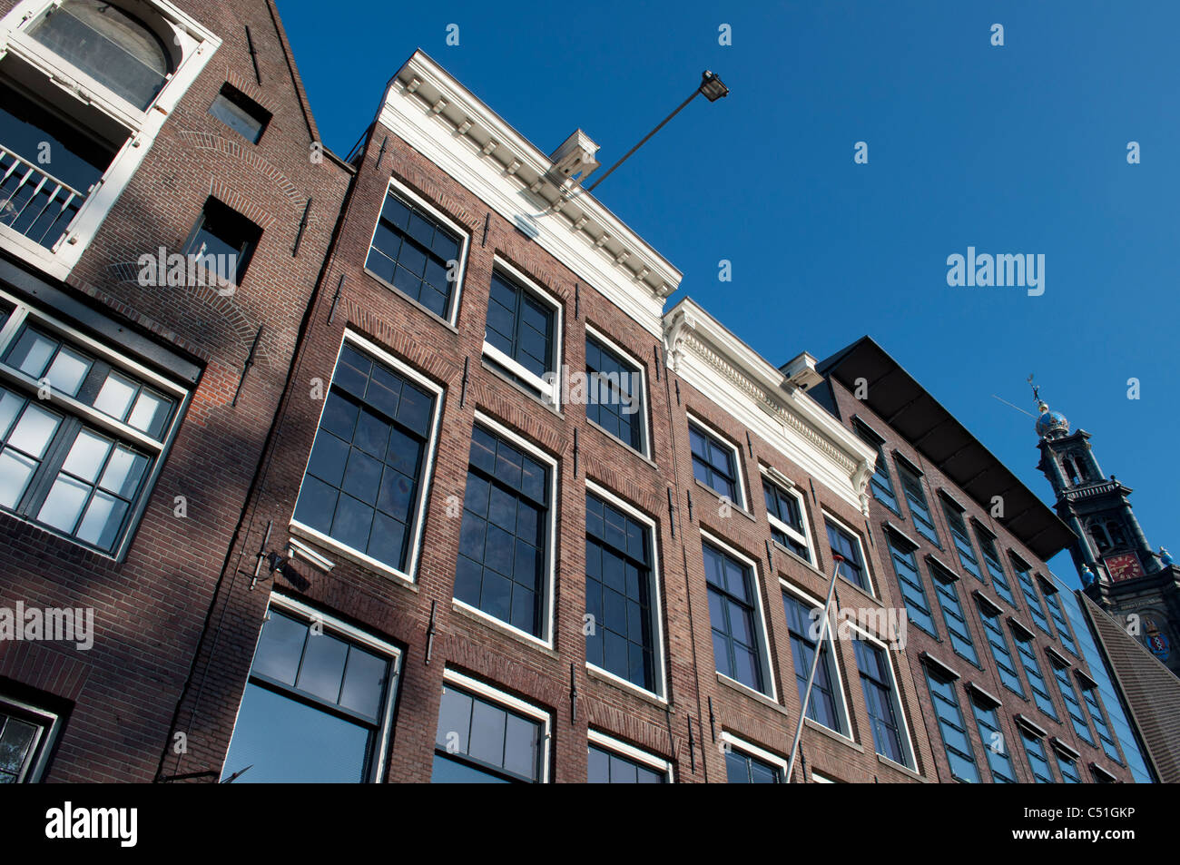 The house of the Jewish Holocaust victim, Annelies Marie Anne Frank, in Amsterdam, Holland Netherlands. Stock Photo
