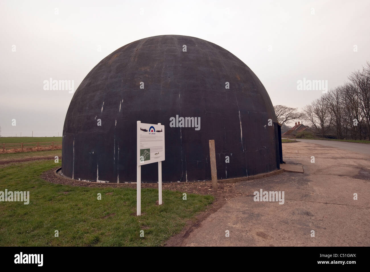 The Langham Dome situated at the edge of the former Langham RAF Airbase. Stock Photo