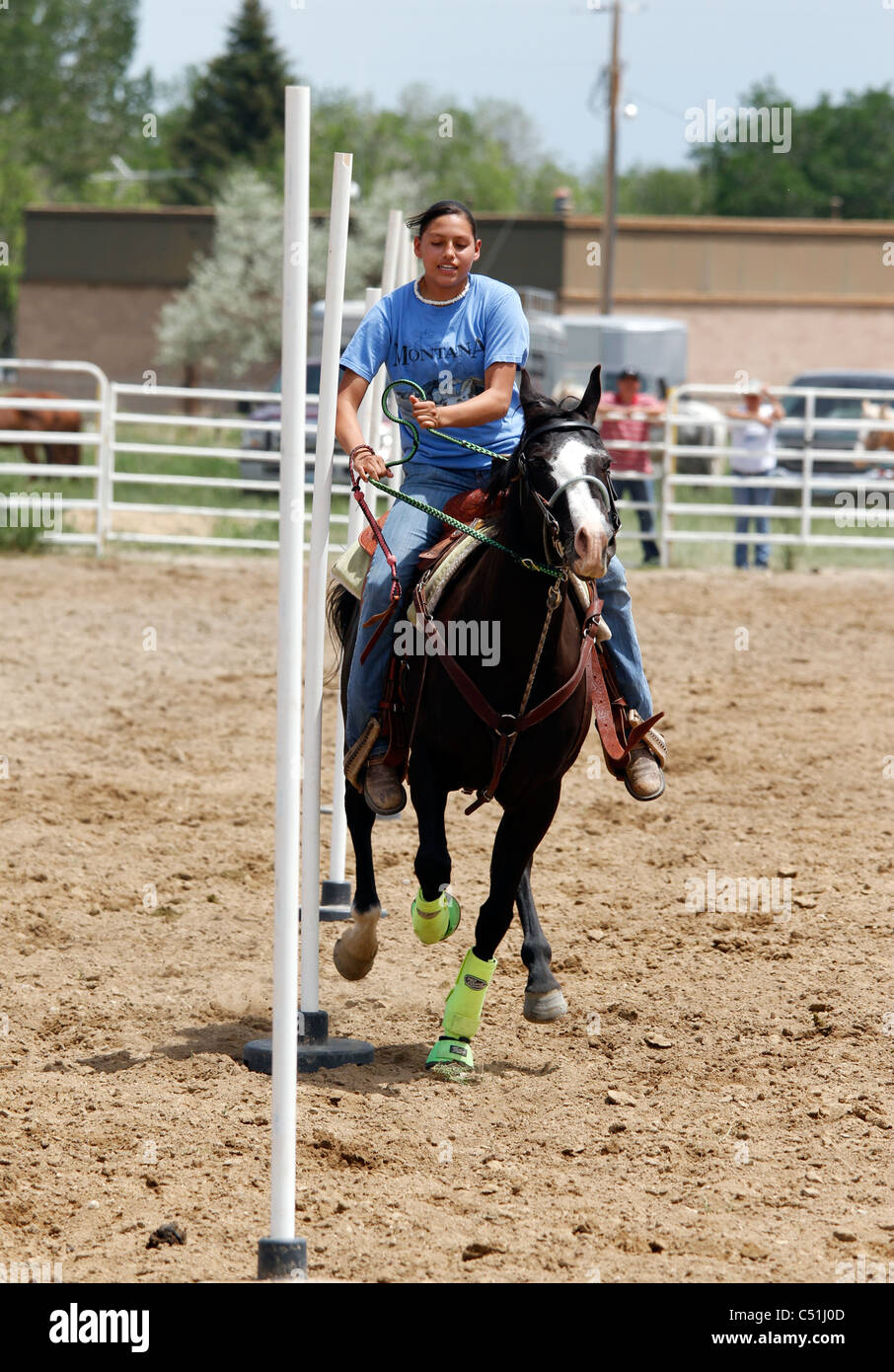 Rodeo Pole Racing High Resolution Stock Photography and Images Alamy