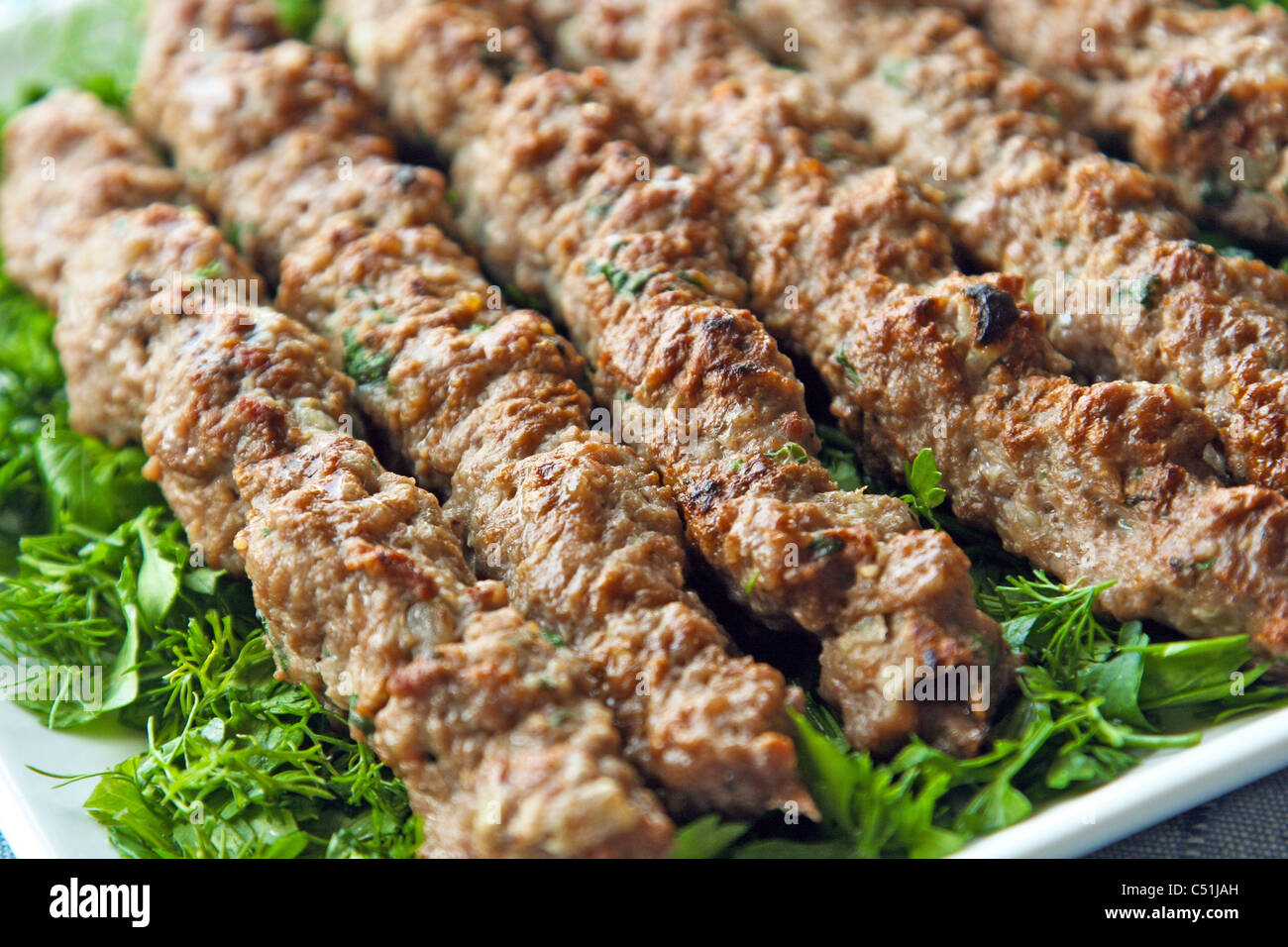 Arabic Food Kebab And Kofta Stock Photo Alamy