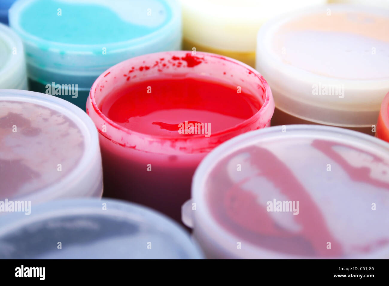 Paint buckets isolated on white background Stock Photo Alamy