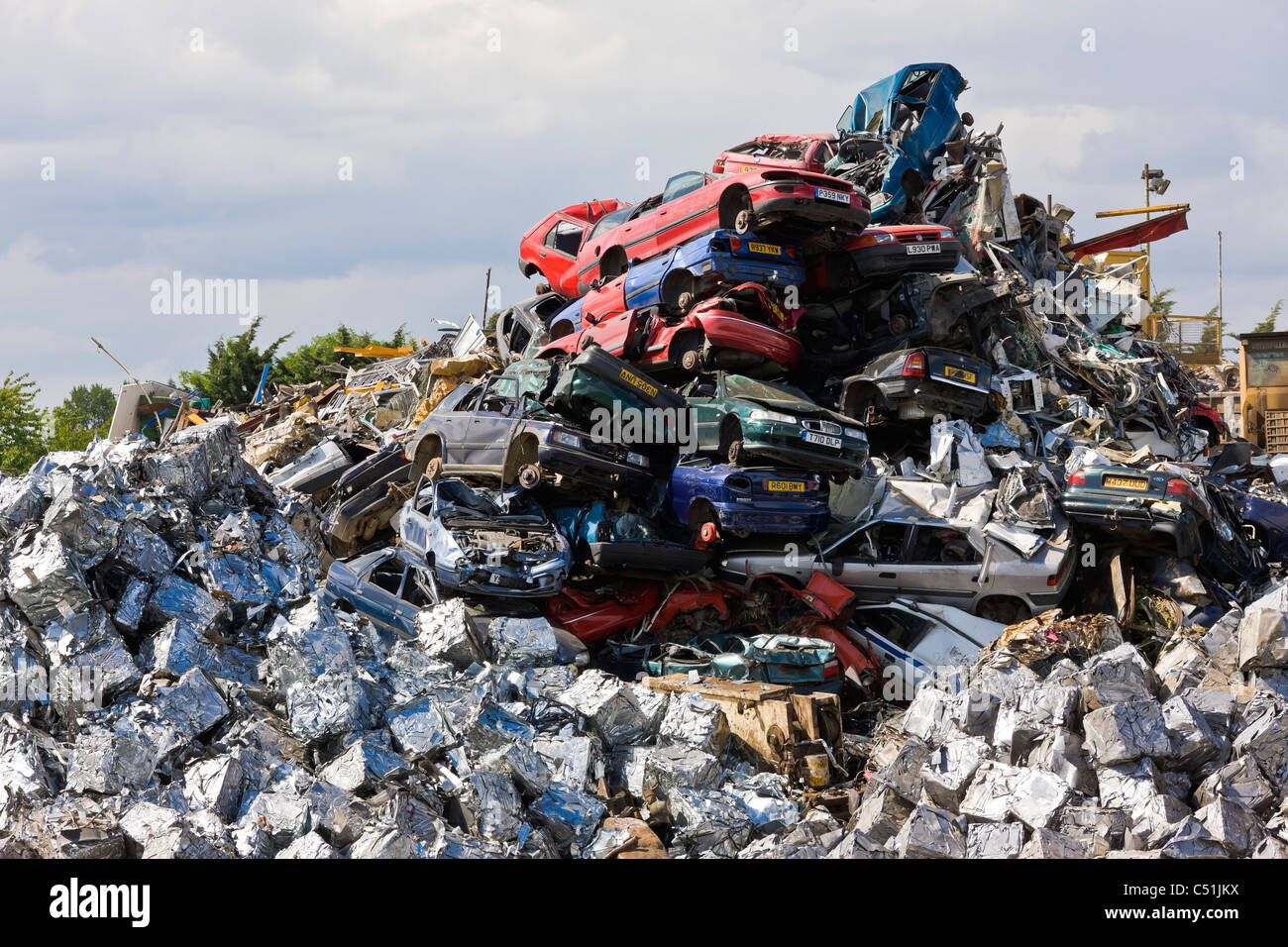 Pile of crushed scrapped cars hires stock photography and images Alamy