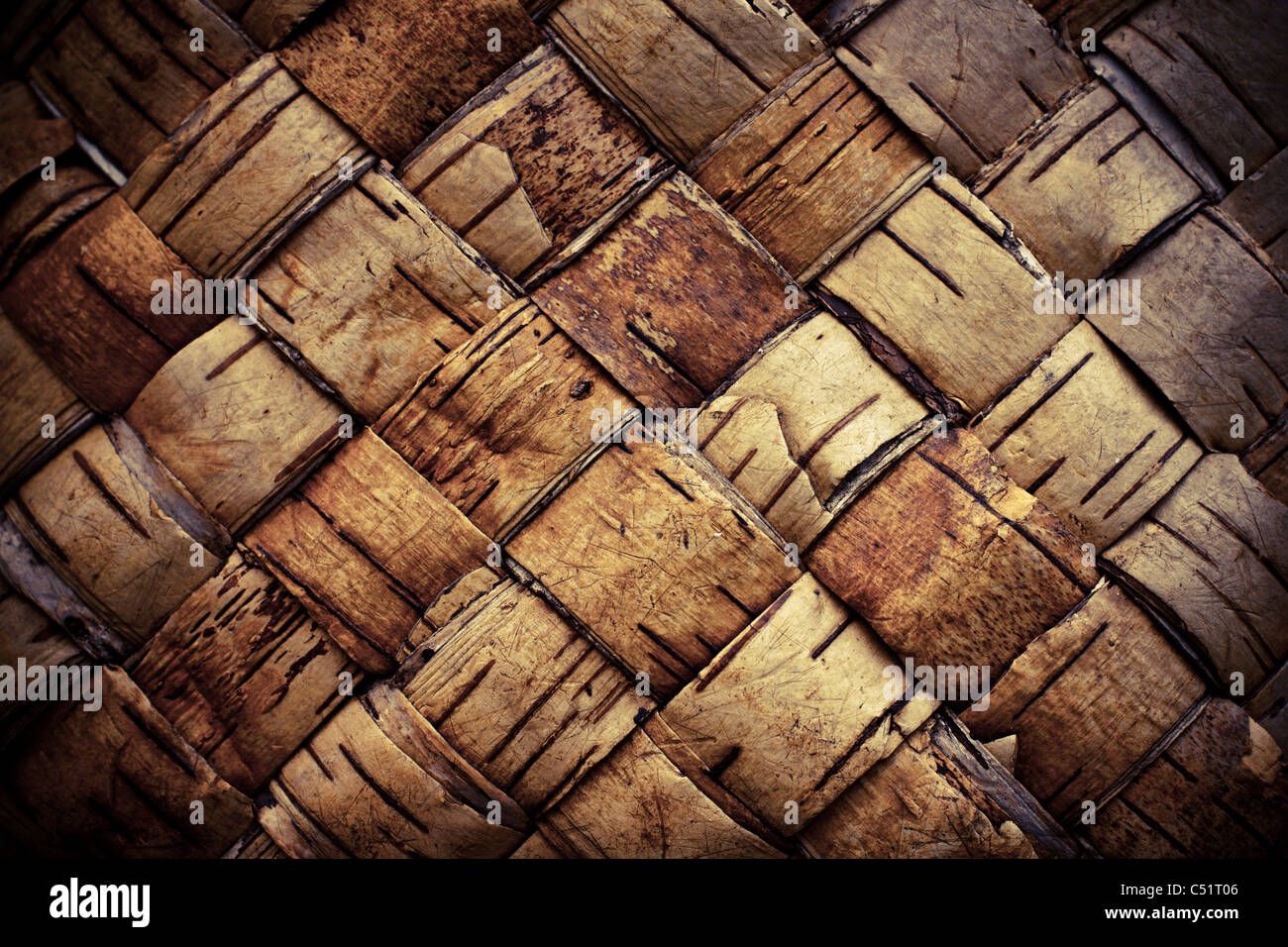 Texture background plaited bast Stock Photo