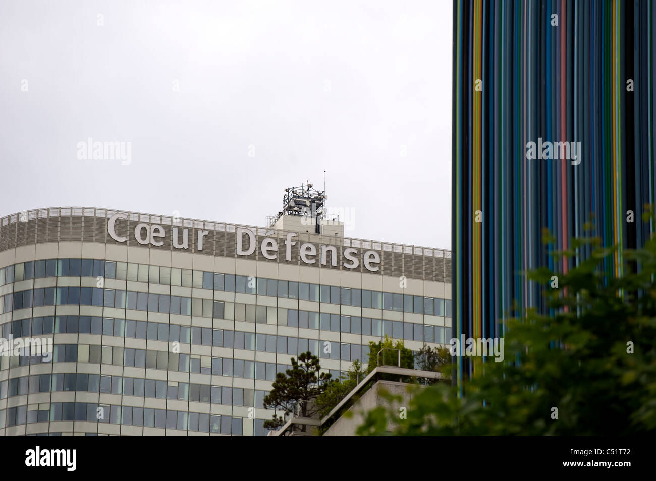 buildings, headquarters in la defense, paris business district Stock Photo